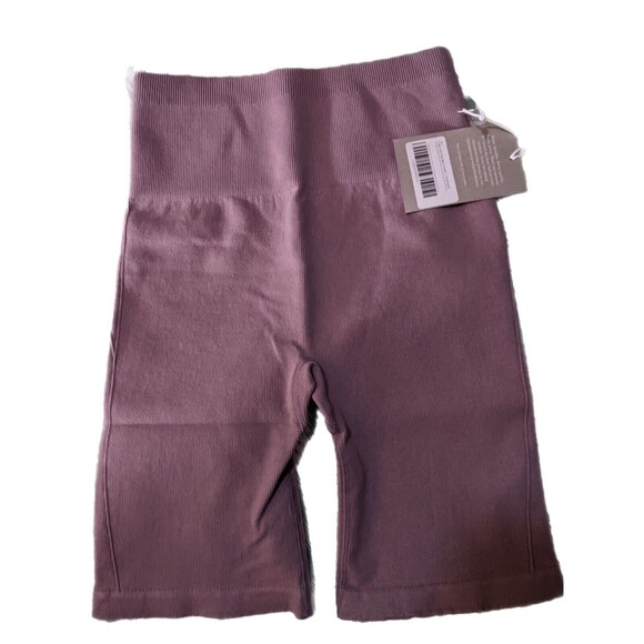 Everlane The Seamless Ribbed Bike Short Color Dusty Lavender Size XS/S - Picture 2 of 3